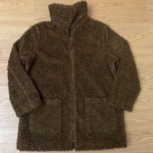 Uniqlo Winter Brown Fleece Jacket Size Small 7/8 Kids